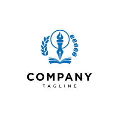 Obraz premium Badge Education Simple Logo Icon vector