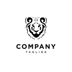 Tiger Head Simple Combination Logo