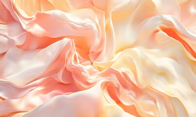 Obraz premium Abstract peach and cream silk fabric texture.
