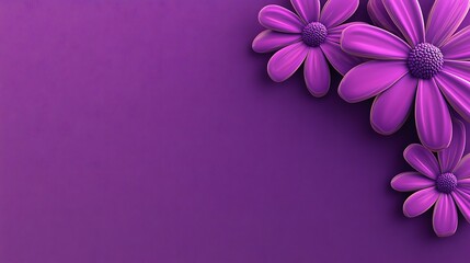 Fototapeta premium Purple Flowers on a Purple Background