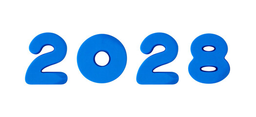 2028 number color clay. blue