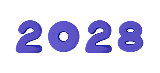 2028 number color clay. purple