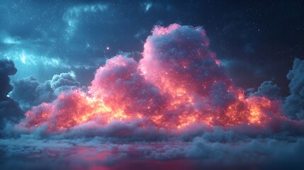 Holographic Screens Floating Amidst Surreal Cloud Formations Showcasing Versatile Data Analysis Concepts