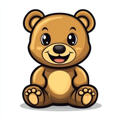Adorable Cartoon Bear Illustration