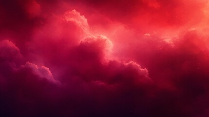 Obraz premium An abstract red cloudscape perfect for romantic themes, dramatic events, or artistic projects, evoking passion and mystery, ideal for Valentine's Day or wedding decor.