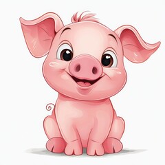 Adorable Cartoon Piglet Illustration