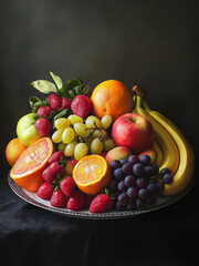 The pictures of various kinds of fruit are very fresh and aesthetic. AI Generated