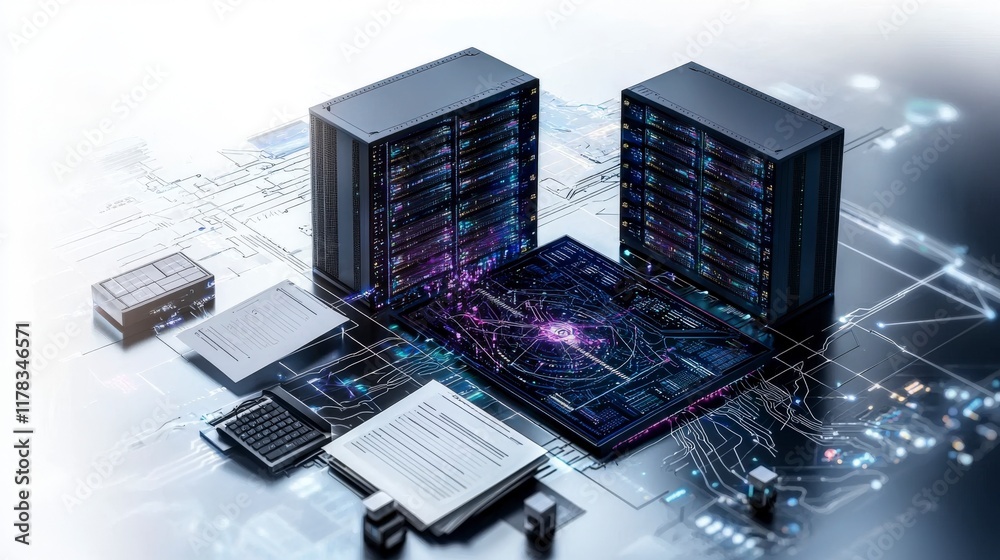 Poster Digital information management system enhancing data processing in a tech environment