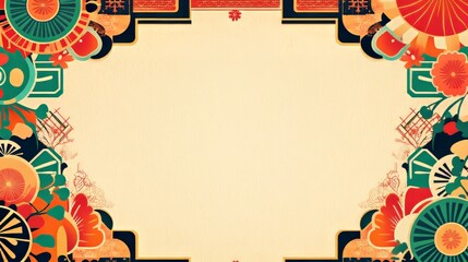 Colorful floral design with intricate patterns, perfect for festive occasions.