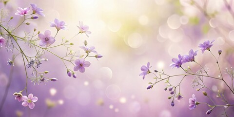 Delicate Lavender Blooms in Soft Focus, a Serene Springtime Floral Image with Gentle Light and Bokeh Background