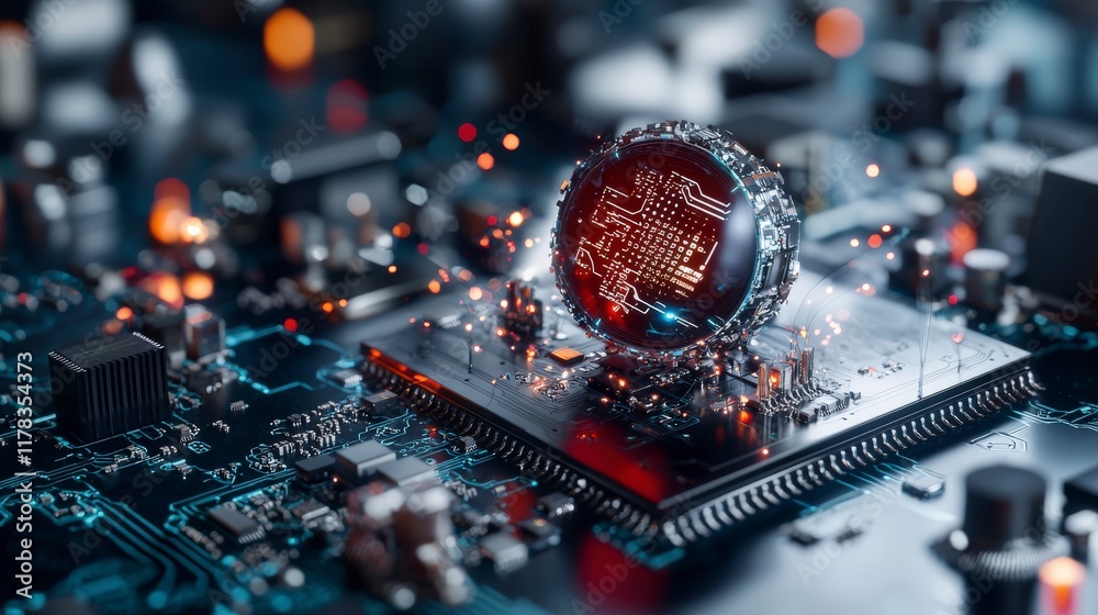 Poster Futuristic ceramics technology revolutionizing material science in advanced computing environments