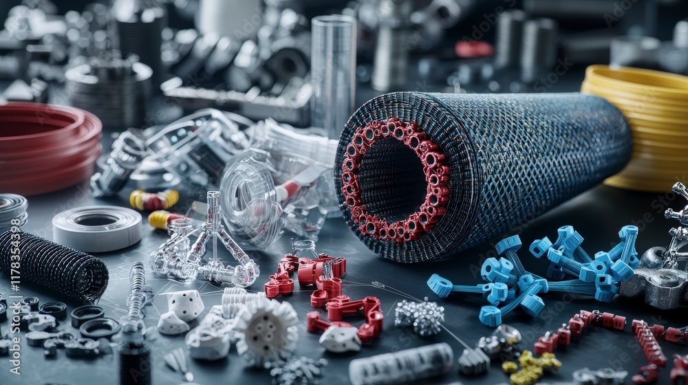 Poster innovative applications of material science composites industrial workshop and detailed engineering 