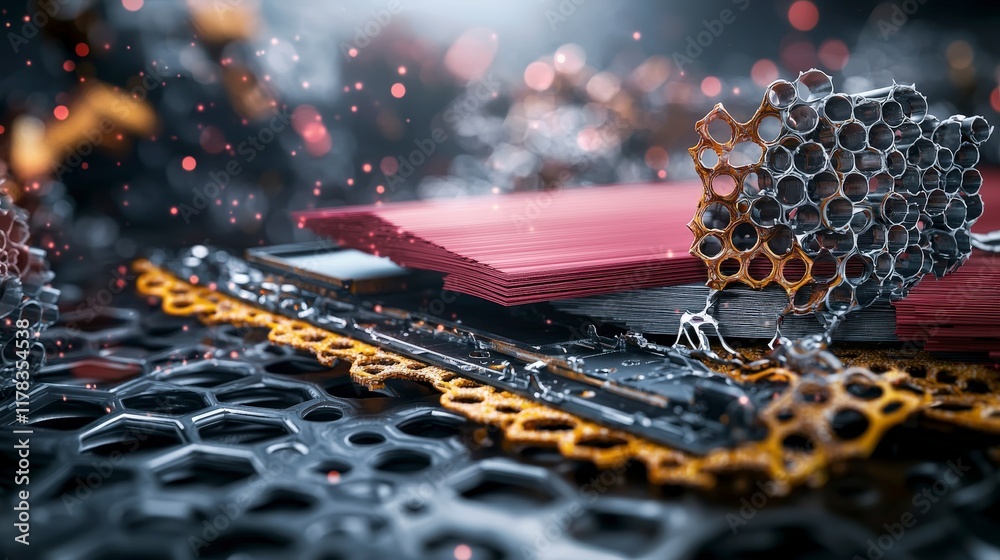 Poster Exploring composite materials innovative fabrication techniques and technical insights in an industrial lab setting