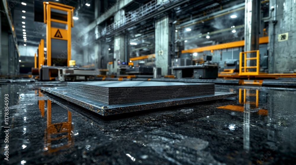 Poster advanced composite manufacturing techniques industrial facility visual content high-tech environment