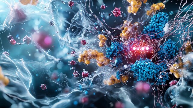 Exploring nanomaterials conductivity in material science research laboratory setting 3d visualization abstract concept