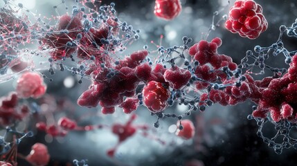 Exploring conductive polymers in material science research laboratory environment scientific illustration abstract viewpoint