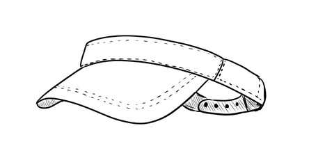 sun visor digital illustration drawing isolated