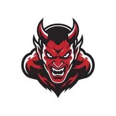 devil angry character design illustration logo