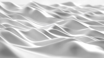 Abstract white wavy surface texture.