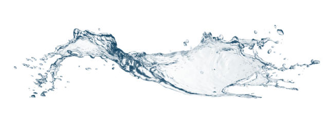 青い波と水しぶき