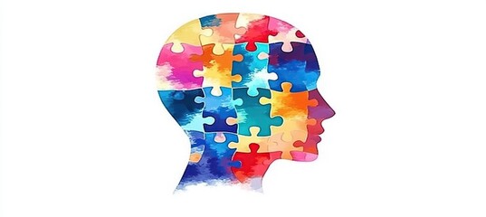 Understanding the Mind: A Puzzle of Thoughts, Emotions, and Perspectives, Exploring Inner Complexity through Colorful Metaphors.