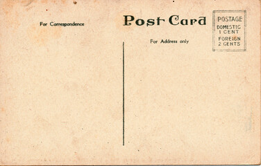 Vintage Postcard back