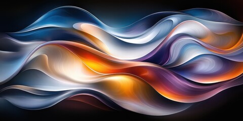 Abstract waves of color creating a fluid, dynamic composition.