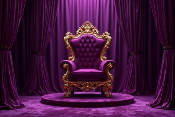 Regal Purple Throne Awaits Majestic Occupancy