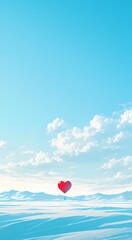 Obraz premium Love hot air balloon