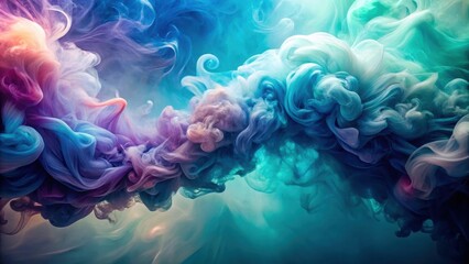 Obraz premium Abstract Swirling Hues of Vibrant Color in a Fluid Dance of Ethereal Beauty