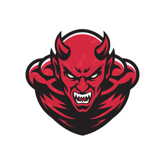 Fototapeta premium devil pose attacking with claws character design logo on white background