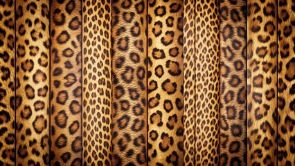 Leopard's fur pattern on a wooden wall, design, texture