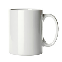 Minimalistic White Mug Against Elegant Black Background Evoking Calmness and Simplicity Ideal for Coffee or Tea Lovers isolated on white background