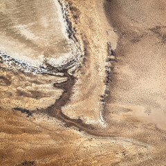 Aerial views over UNESCO area of Shark Bay, Western Australia, Australia
