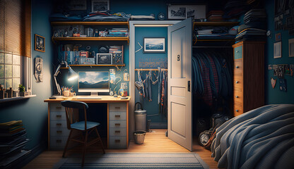 10代の子供の部屋 100 Generative AI