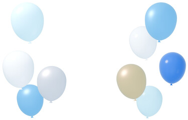 背景素材_風船_水色