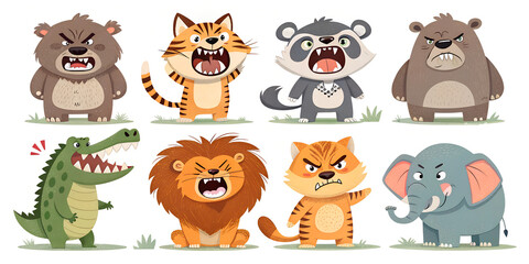 Fototapeta premium Set of cartoon