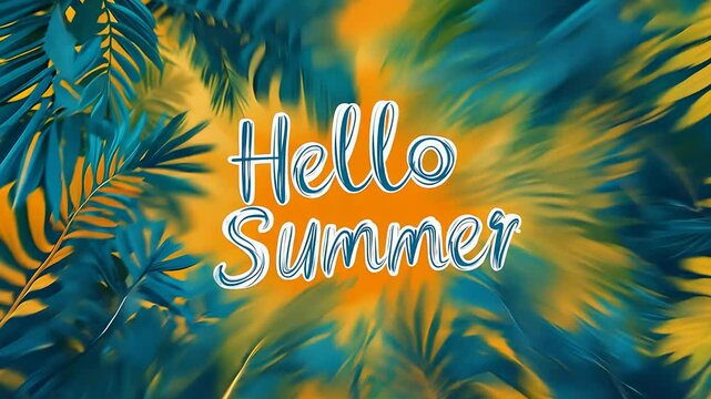 Hello summer vacation message sign concept