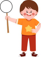 Joyful Kids Characters with Expressive Gestures for Presentations