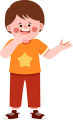 Joyful Kids Characters with Expressive Gestures for Presentations