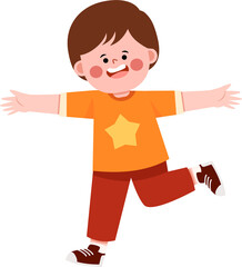 Joyful Kids Characters with Expressive Gestures for Presentations