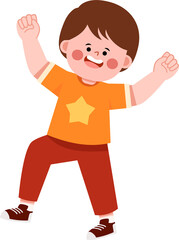Joyful Kids Characters with Expressive Gestures for Presentations