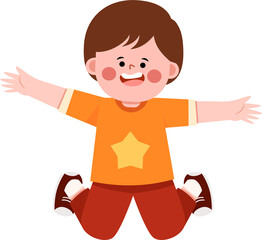 Joyful Kids Characters with Expressive Gestures for Presentations