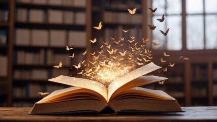 World book day. An open book background. International literacy day. Reading book. Back to school concept. Happy Book Day. Student day. Education and science. Literacy, books, paper. Copy space area 