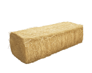 Hay Bale | Rectangular Straw Block, Farm Animal Feed, Agricultural Material