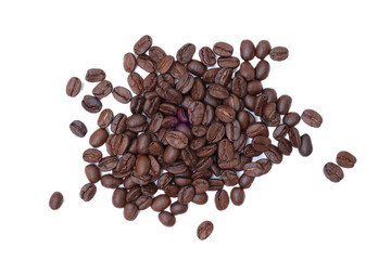 Coffee beans isolated on white 