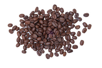 Coffee beans isolated on white 