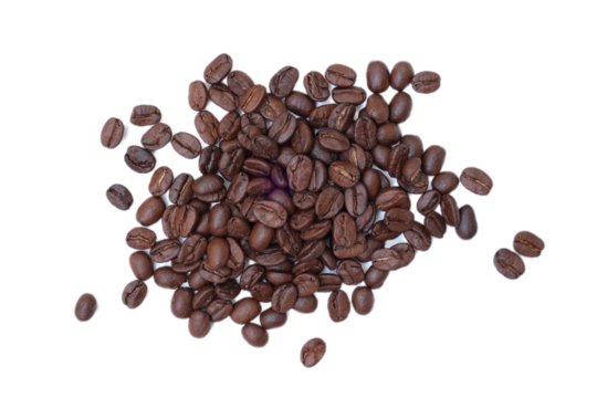 Coffee beans isolated on white 