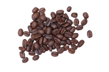Coffee beans isolated on white 