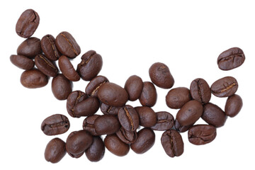 coffee beans isolated on white